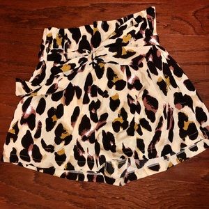 High Waisted Flowy Cheetah Shorts